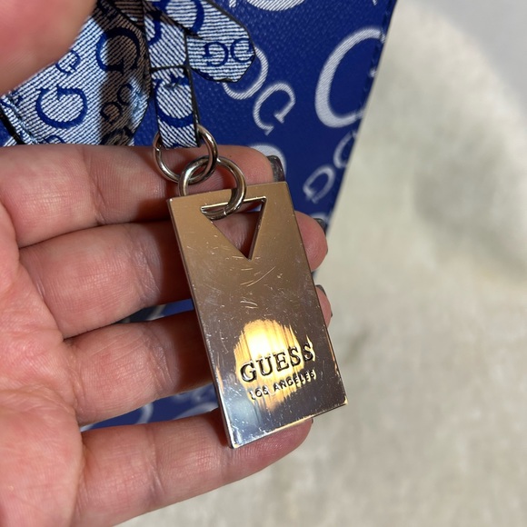 Guess Monogram Satchel Top Handle Handbag Purse - Picture 2 of 11